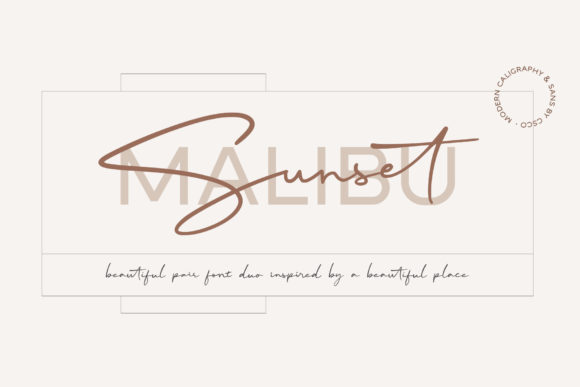 Malibu Sunset Font Pairing Guide