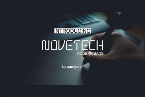 Novetech: A Modern Display Font That Embraces Abstract Shapes
