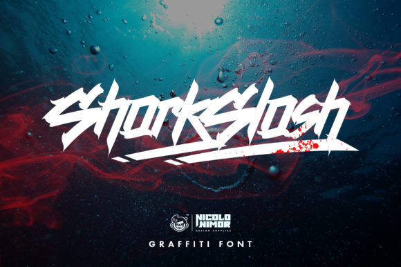 Sharklash: A Modern Display Font with Urban Graffiti Style